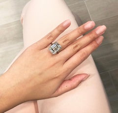 13 Carat Emerald Diamond Ring 18K Gold Unparalleled Brilliance