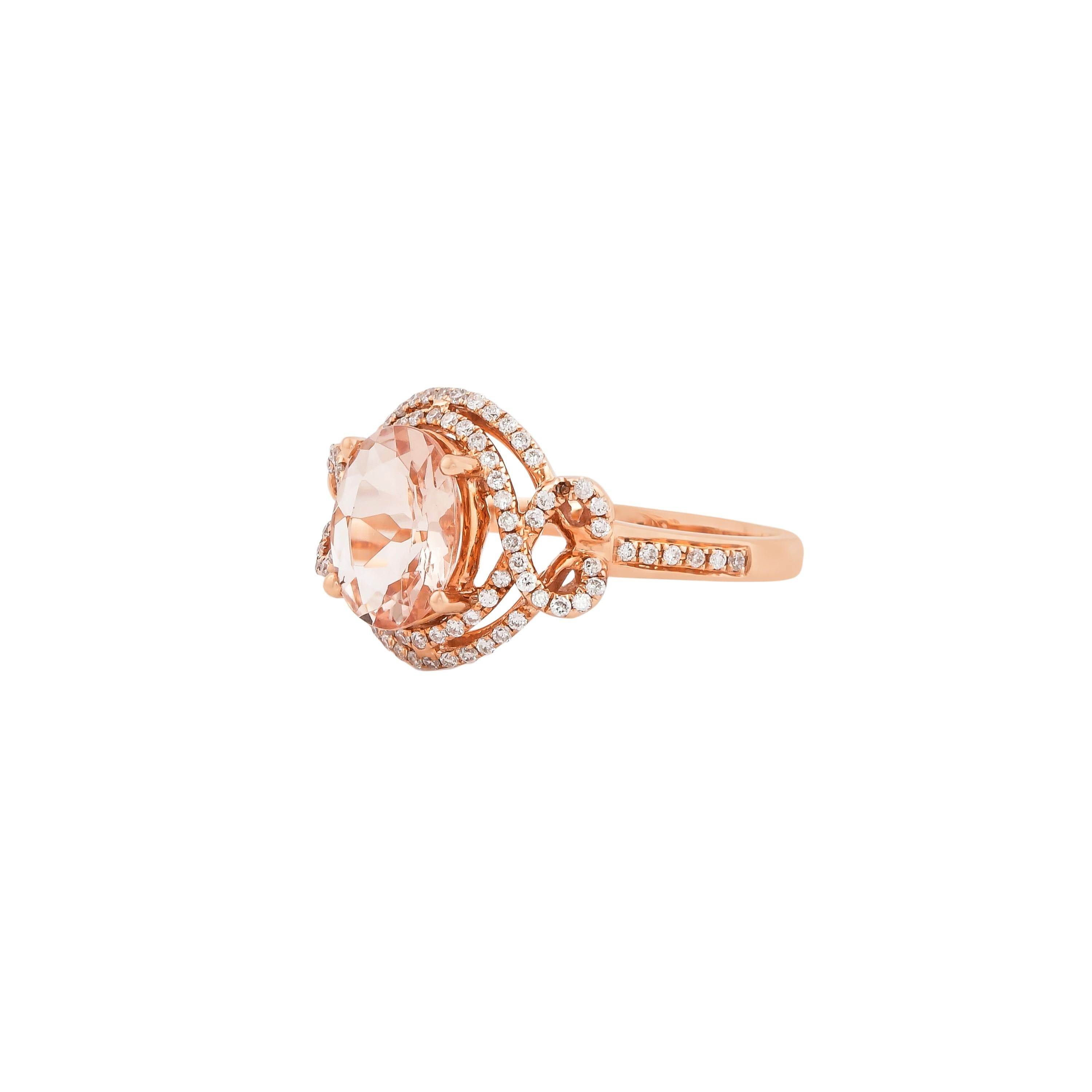 rose gold morganite engagement rings