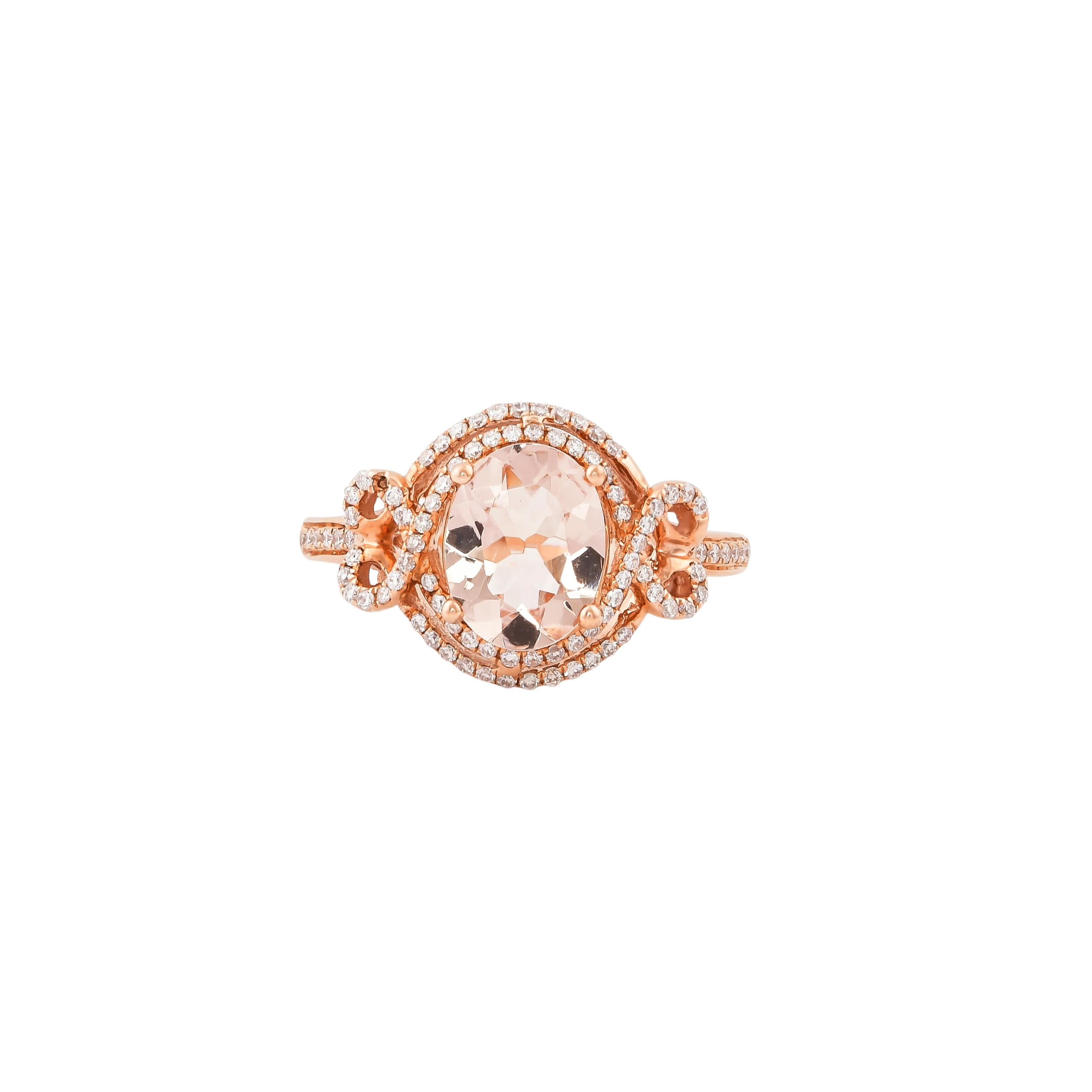 13 carat morganite ring