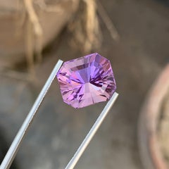 13 Carat Natural Loose Amethyst Emerald Shape Gem For Jewellery Making