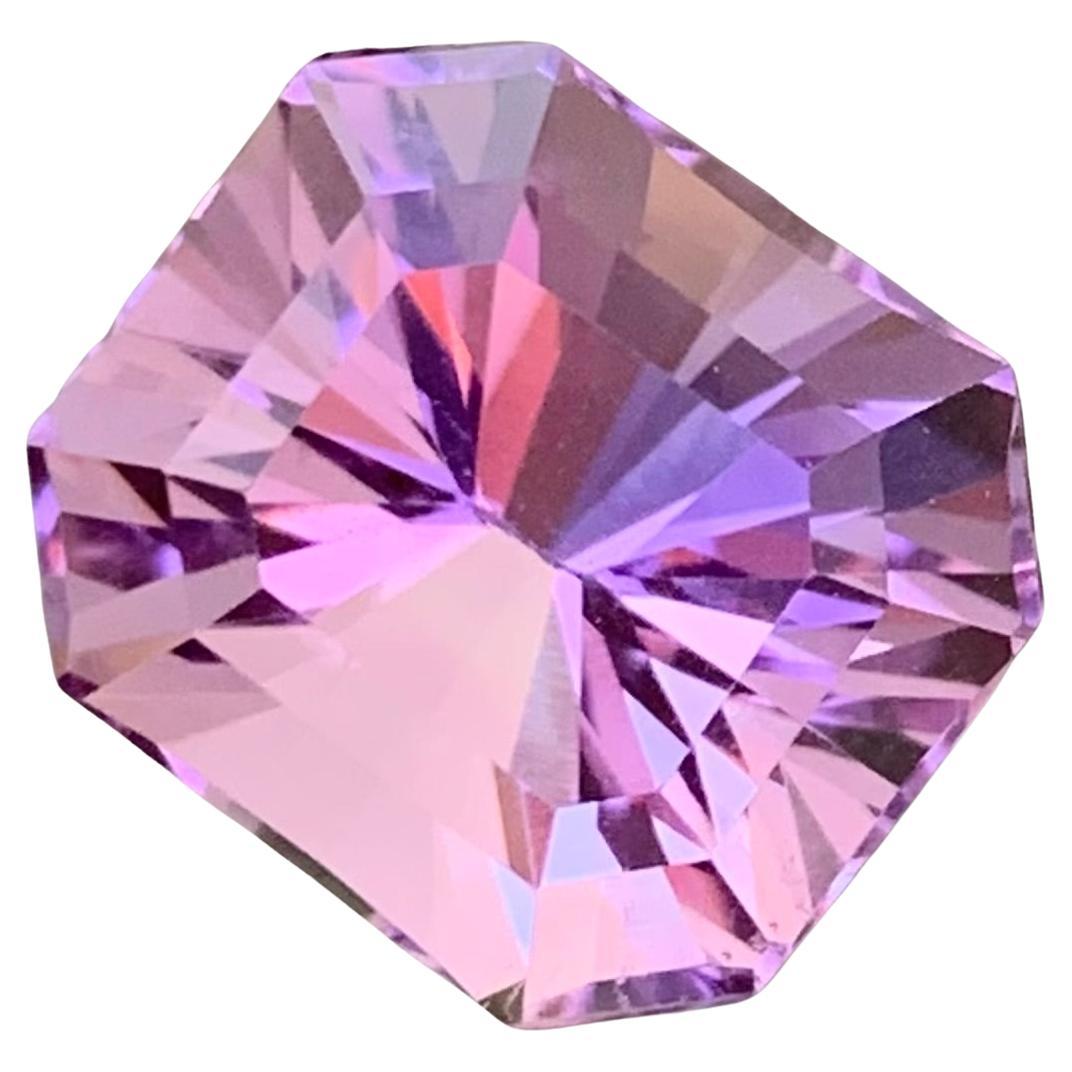 Améthyste naturelle non sertie de 13 carats en forme d'émeraude pour la fabrication de bijoux 