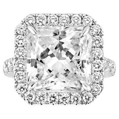 13 Karat Diamant-Verlobungsring mit Strahlenschliff, zertifiziert