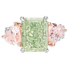 Anello di fidanzamento con diamante a taglio radiante da 13 carati certificato GIA FIG VS2