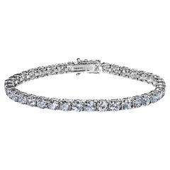 13 Carat Round Brilliant Diamond Single Row Bracelet Certified