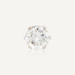 13 Carat Round Brilliant Statement Brilliant White VS 14K White  Diamond Ring