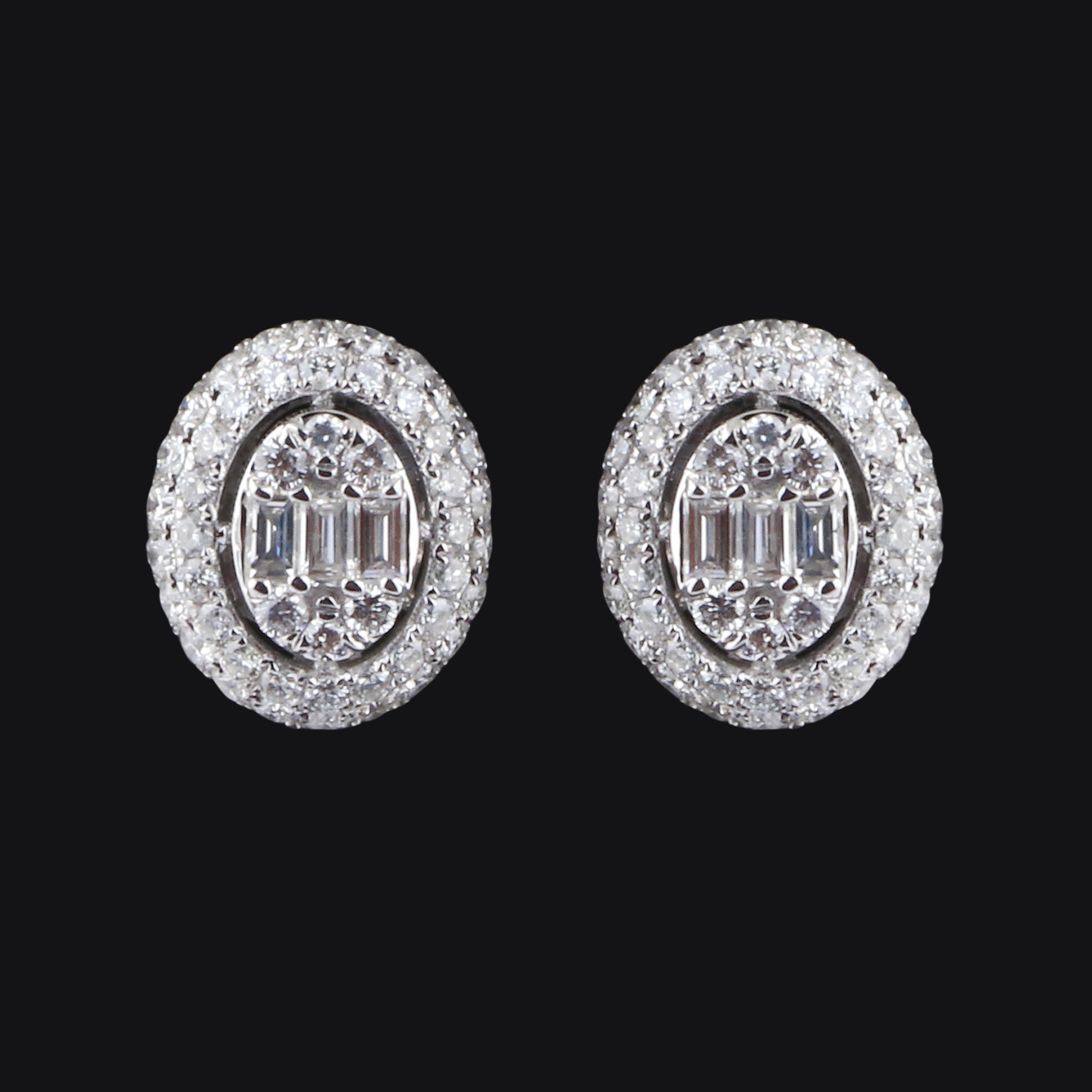 1.3 carat diamond stud earrings