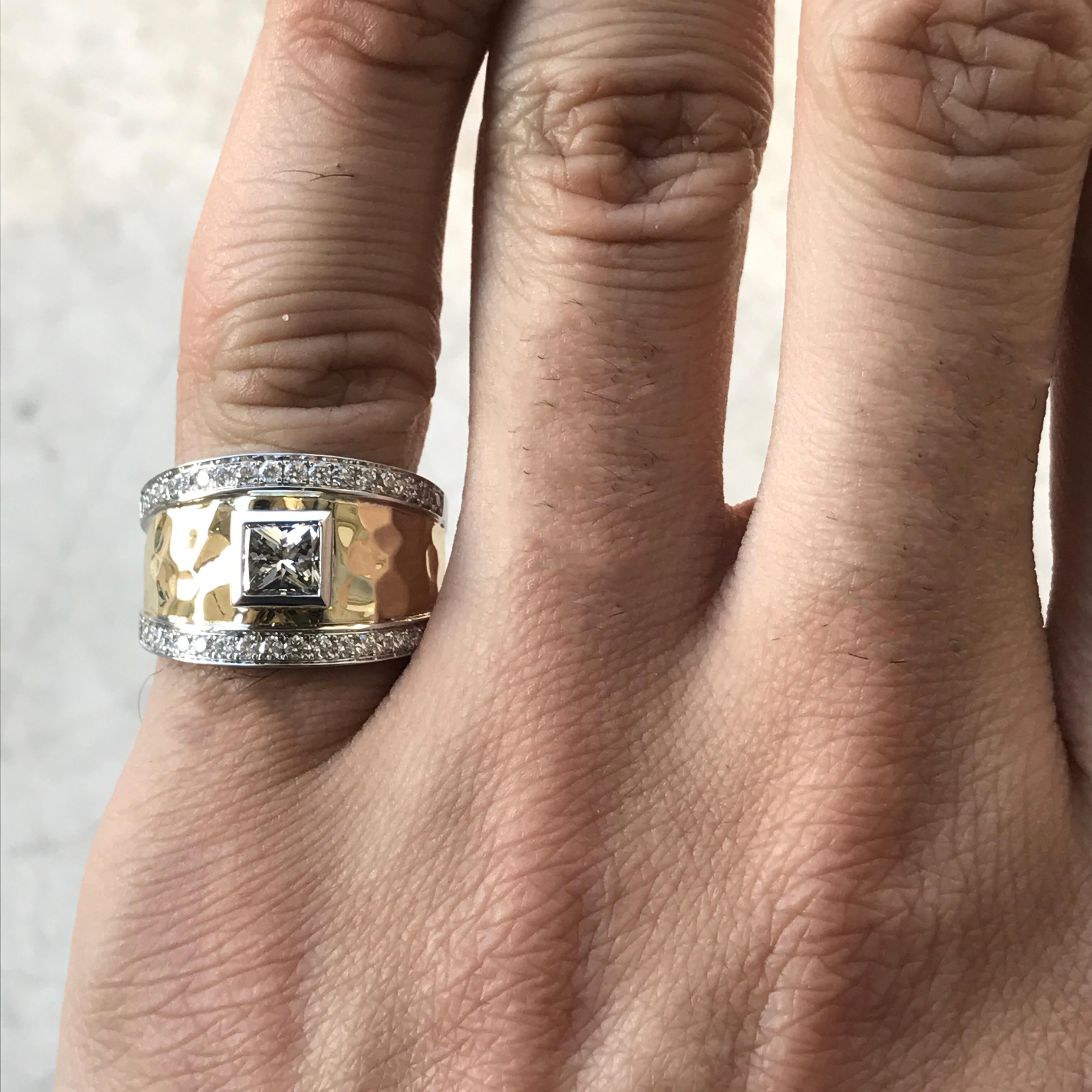 Ungefähr 1,3 Karat TW Prinzessin Diamantring, Ben Dannie im Zustand „Neu“ im Angebot in West Hollywood, CA