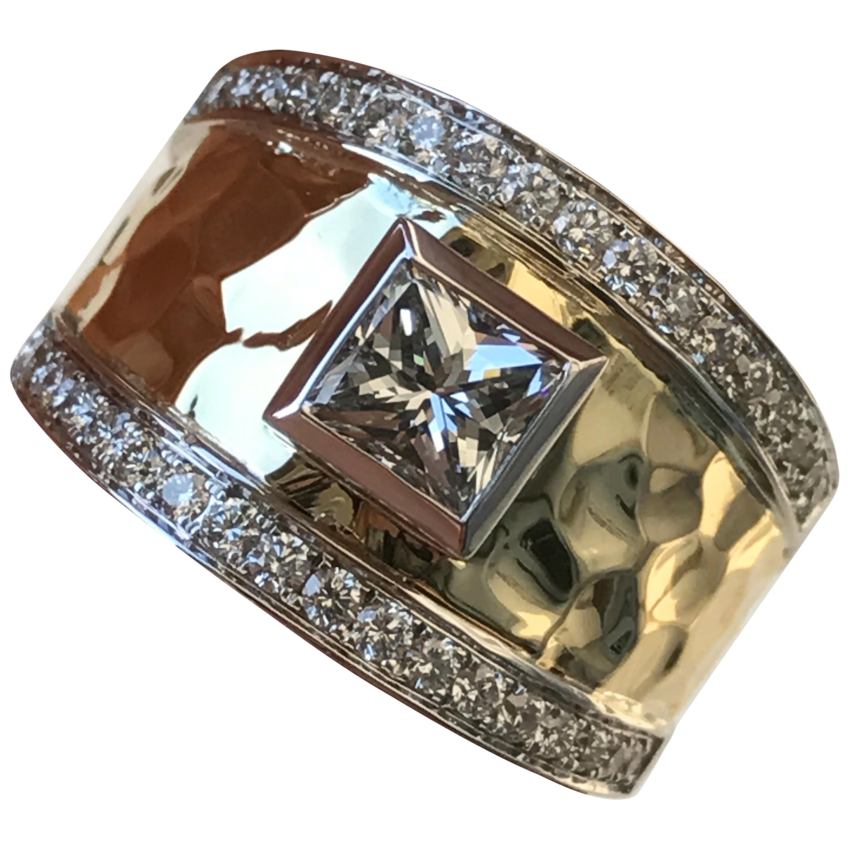 1.3 Carat TW Approximate Princess Diamond Ring, Ben Dannie