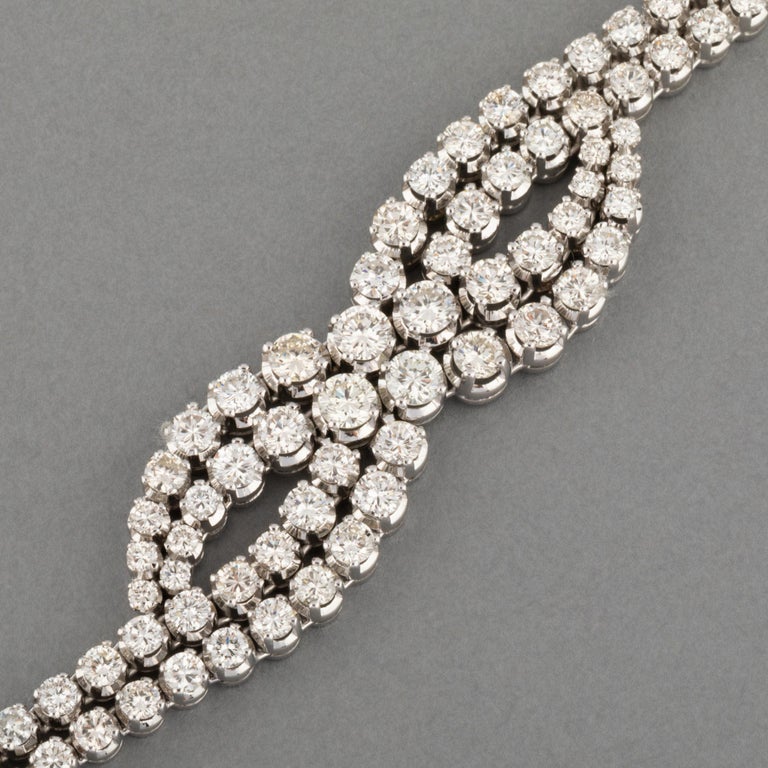 13 Carats Diamonds Vintage Bracelet For Sale at 1stDibs
