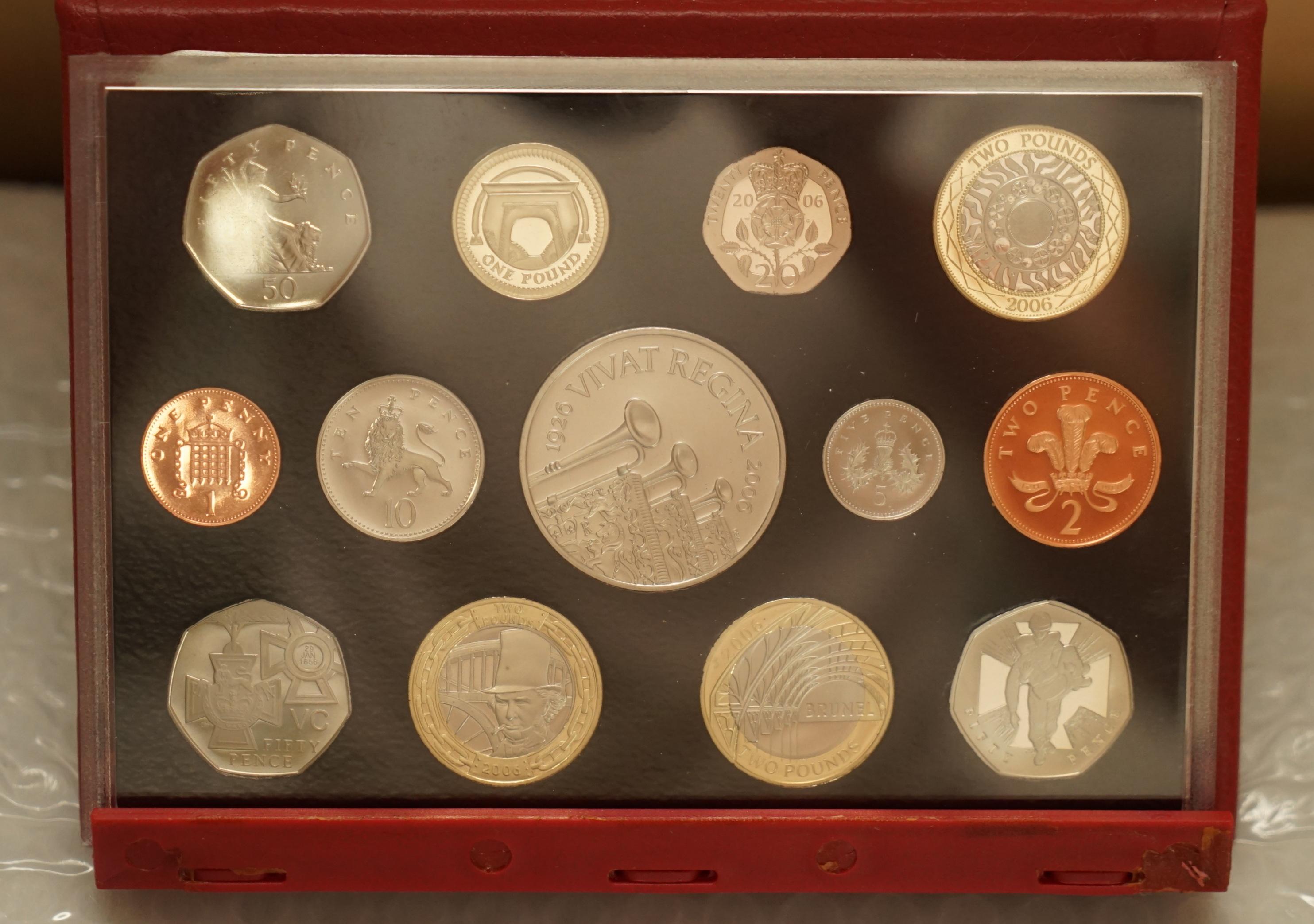 13 Coin Royal Mint 1926, 2006 Queen Elizabeth Proof Set with £5 Vivat Regina 2