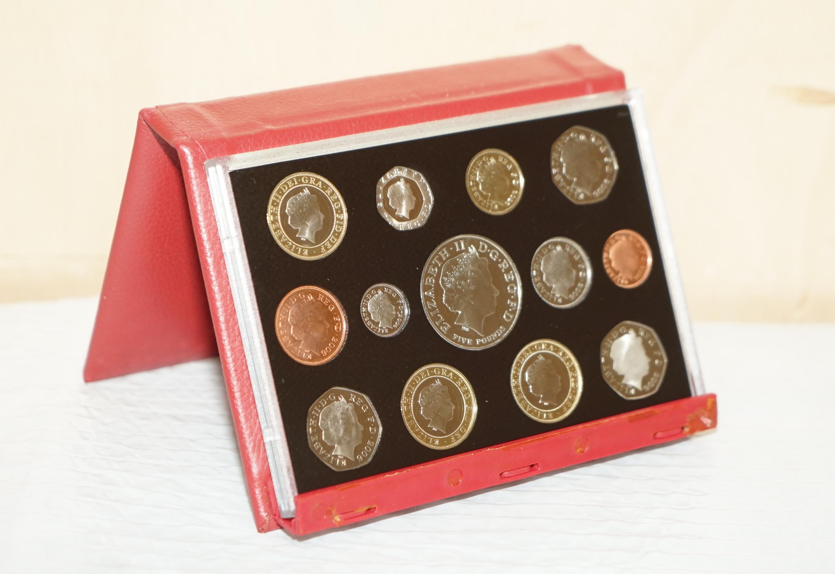 English 13 Coin Royal Mint 1926, 2006 Queen Elizabeth Proof Set with £5 Vivat Regina