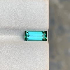 1.3 CRTs Seafoam Baguette Cut Natural Tourmaline Gemstone for Jewellery 10mm