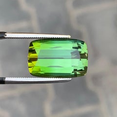 13 ct Step Cushion Cut Forest Green Color Turmalin Edelstein für Schmuck 16mm
