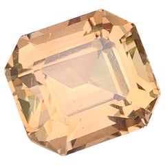13 Cts Golden Color Emerald Cut Topaz Gemstone for Jewellery 12 mm