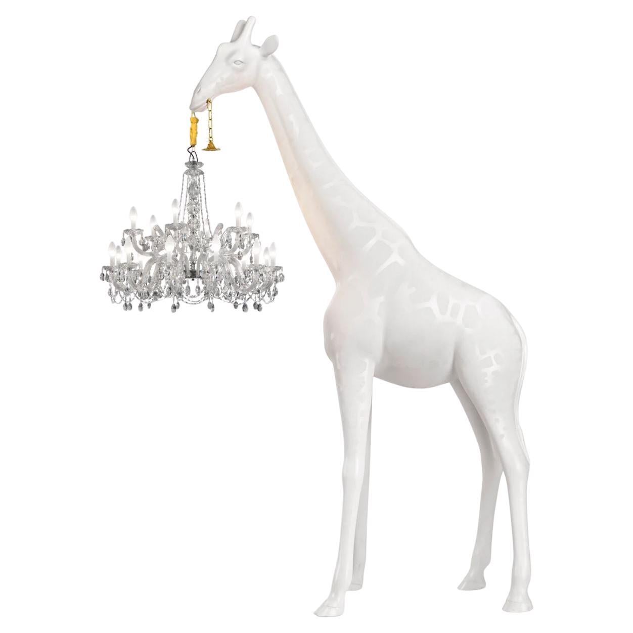 13 Feet Tall Life Size Giraffe in Love XL Outdoor Chandelier By Marcantonio
