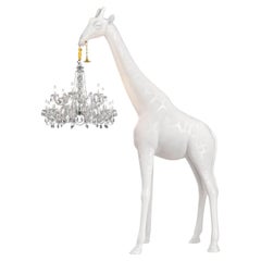 13 Feet Tall Life Size Giraffe in Love XL Outdoor Chandelier By Marcantonio