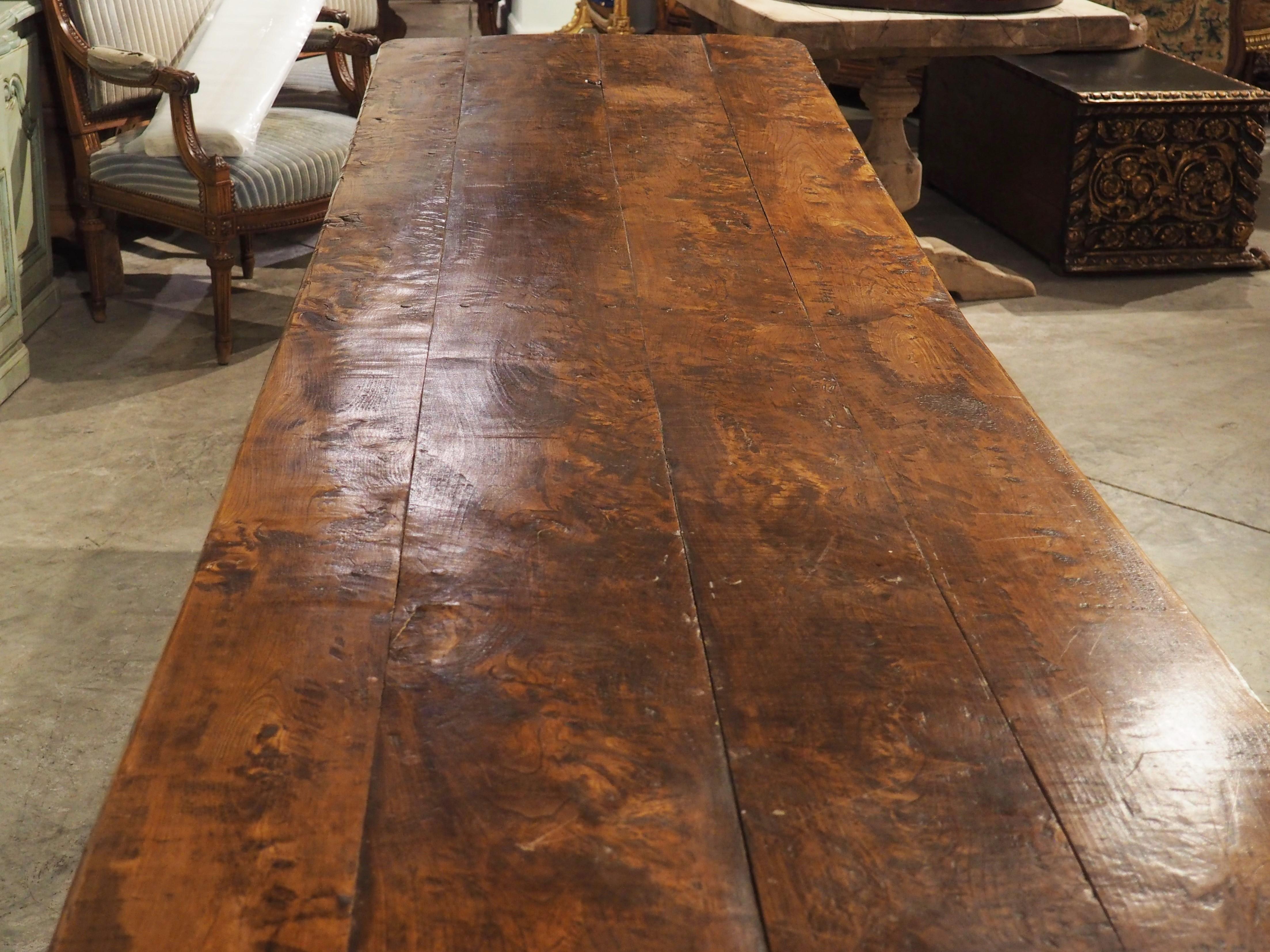 Antique Chestnut Dining Table from a Chateau, Coat Nizan, Brittany 9