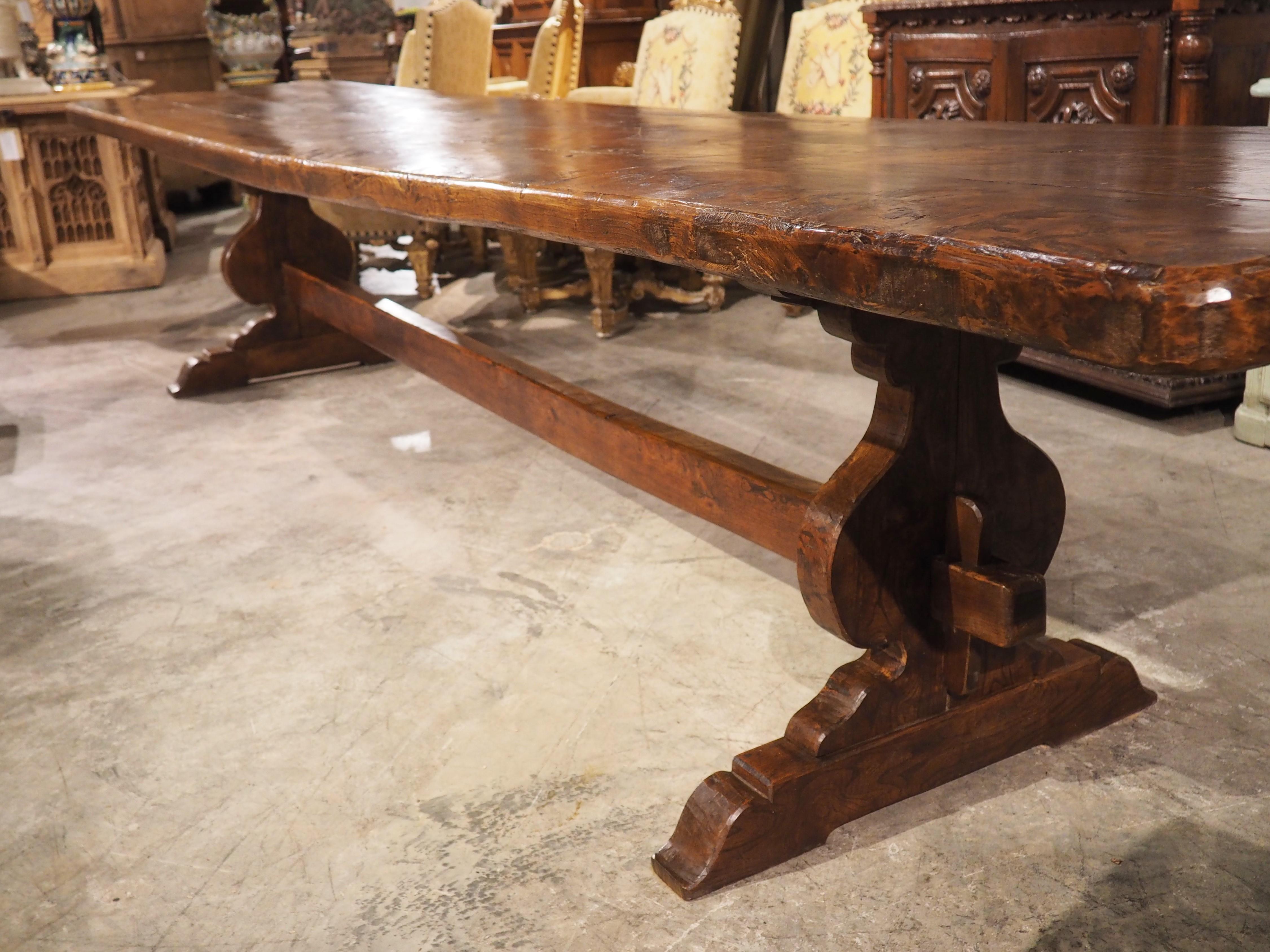 Antique Chestnut Dining Table from a Chateau, Coat Nizan, Brittany 10