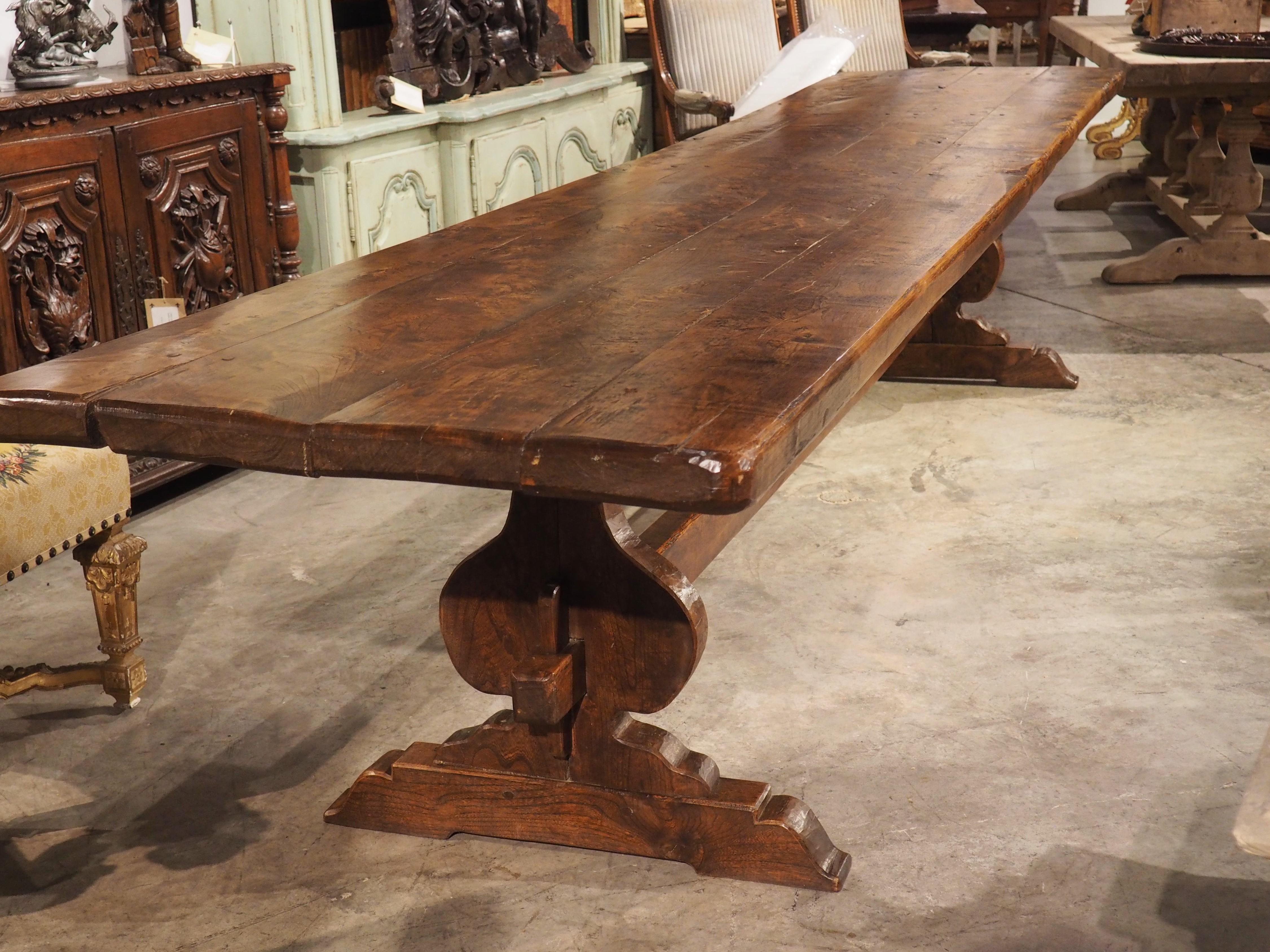 Antique Chestnut Dining Table from a Chateau, Coat Nizan, Brittany 11