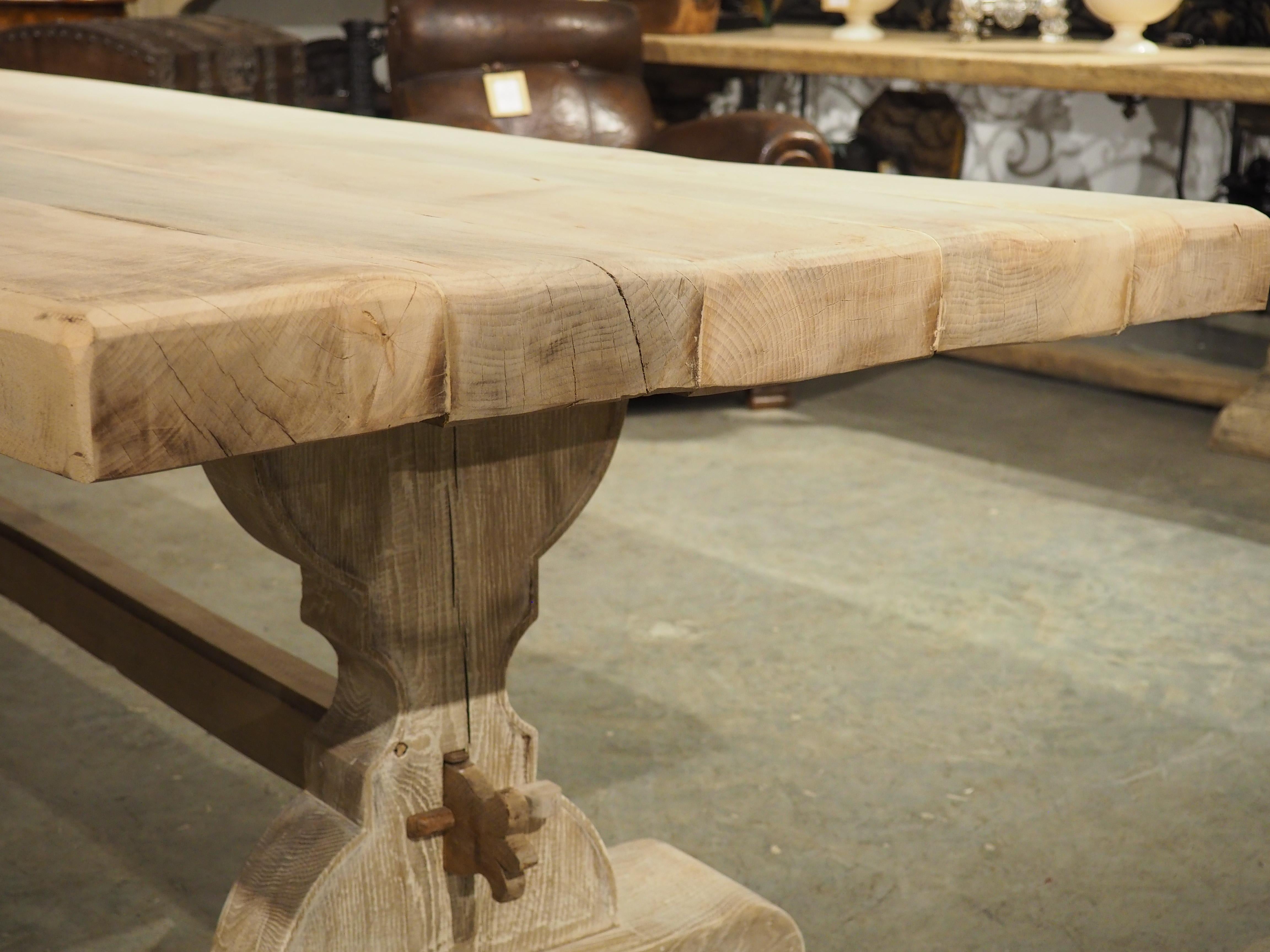 13 Foot Long Walnut and Oak Monastery Style Dining Table from France, 1950s 5