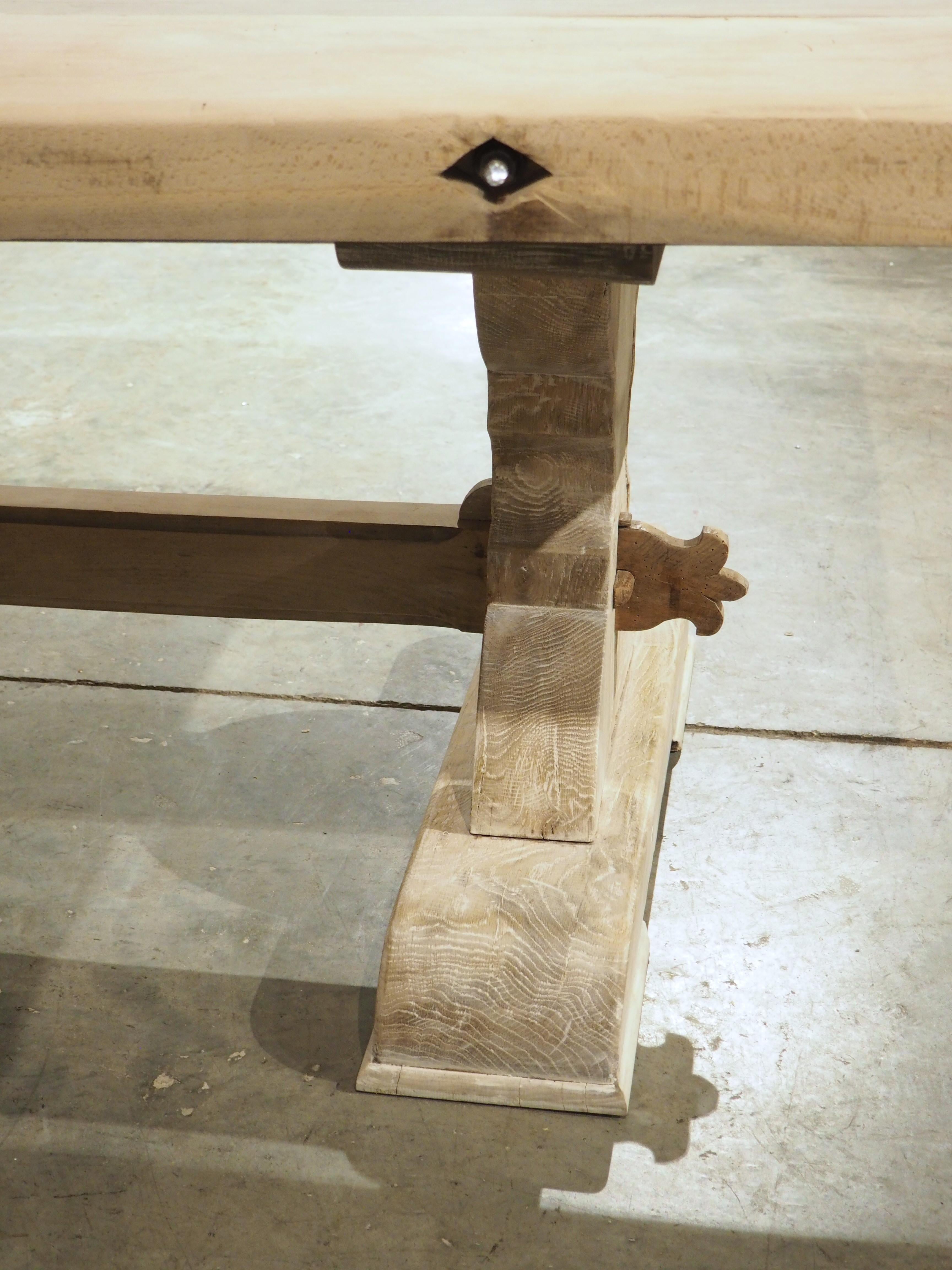 13 Foot Long Walnut and Oak Monastery Style Dining Table from France, 1950s 7