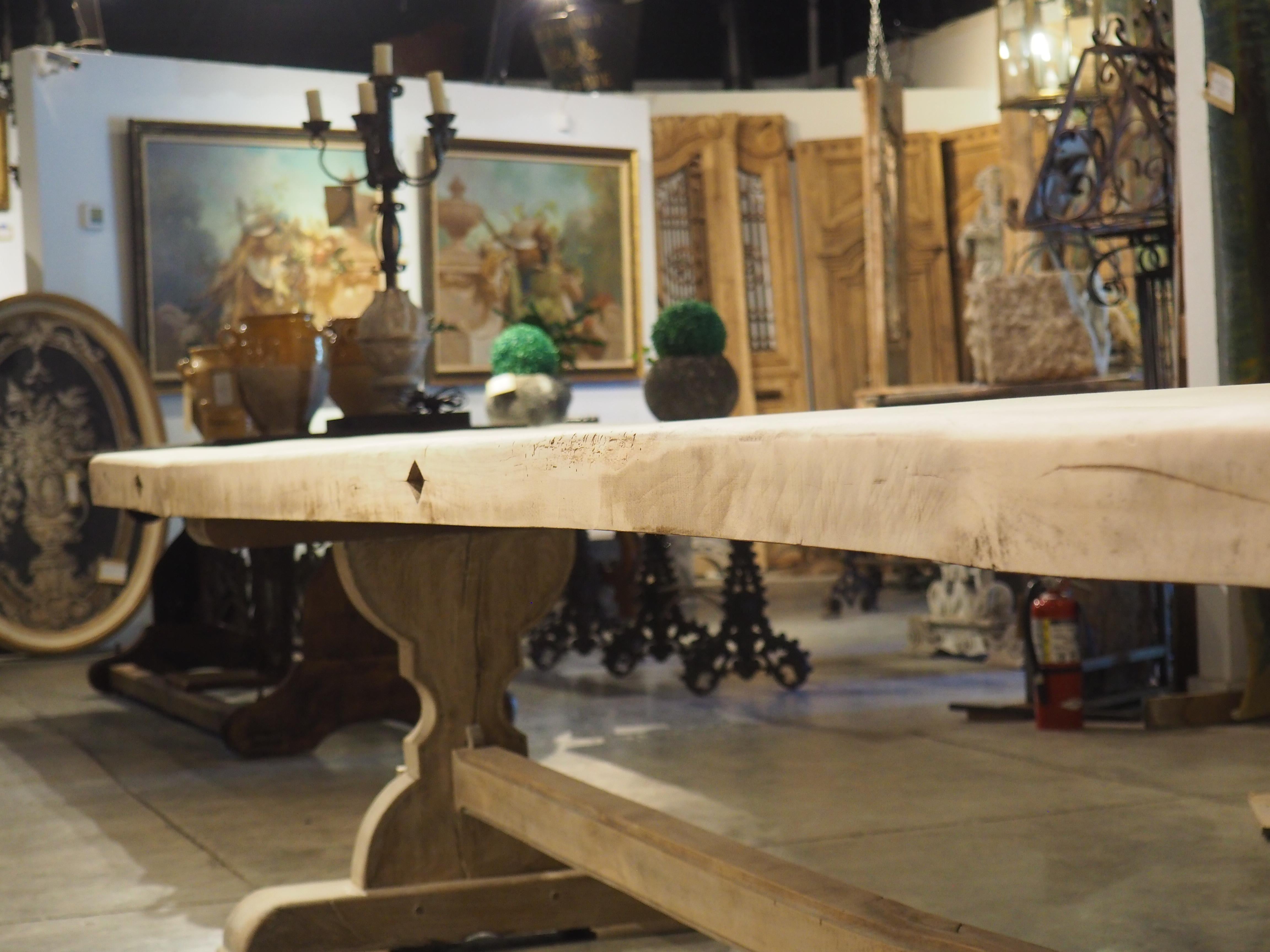13 Foot Long Walnut and Oak Monastery Style Dining Table from France, 1950s 10