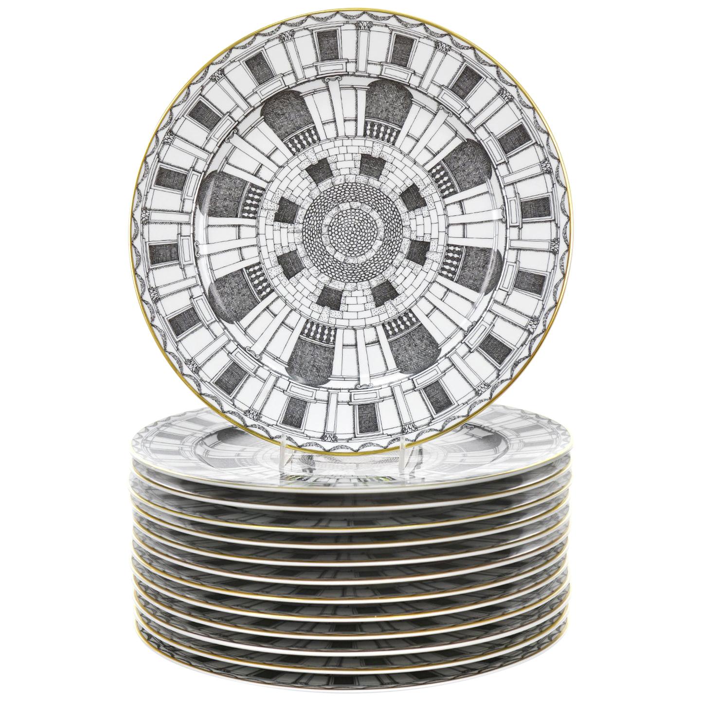 Fornasetti Dinner Plates 61 For Sale at 1stdibs
