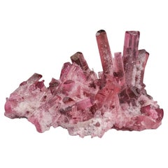13 Grams Rubilite Pink Tourmaline Crystal Cluster On Matrix From Afghanistan