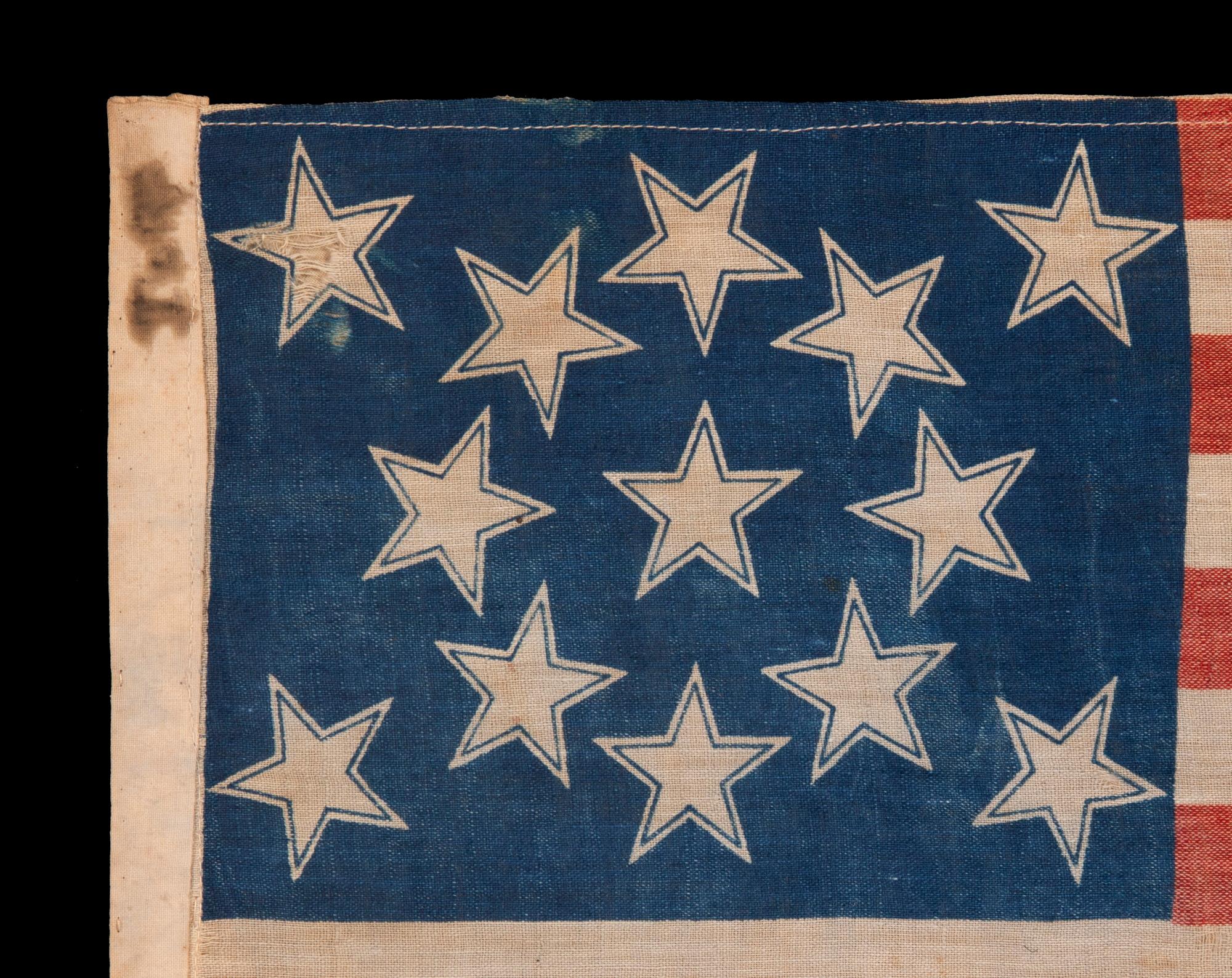Americano 13 Stelle a raggiera in una configurazione a medaglione, 1876 ca. in vendita