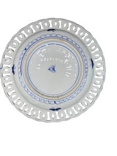 13 Inch Imari Plate with reticulated & Pierced Rim