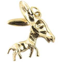 13 Karat Yellow Gold Donkey Charm