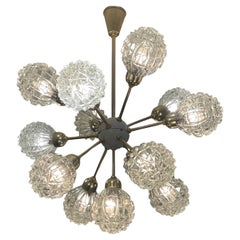 13, Lichtglaskugel-Sputnik-Kronleuchter von Richard Essig, Deutschland, 1960er Jahre