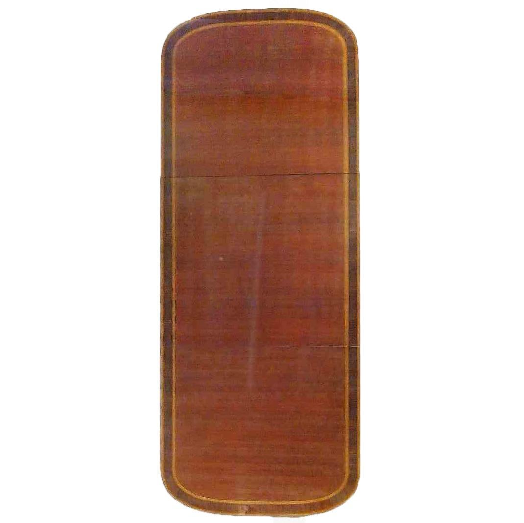 Table de conférence à trois pieds et à bandes croisées en acajou, 13', 20e siècle en vente 11