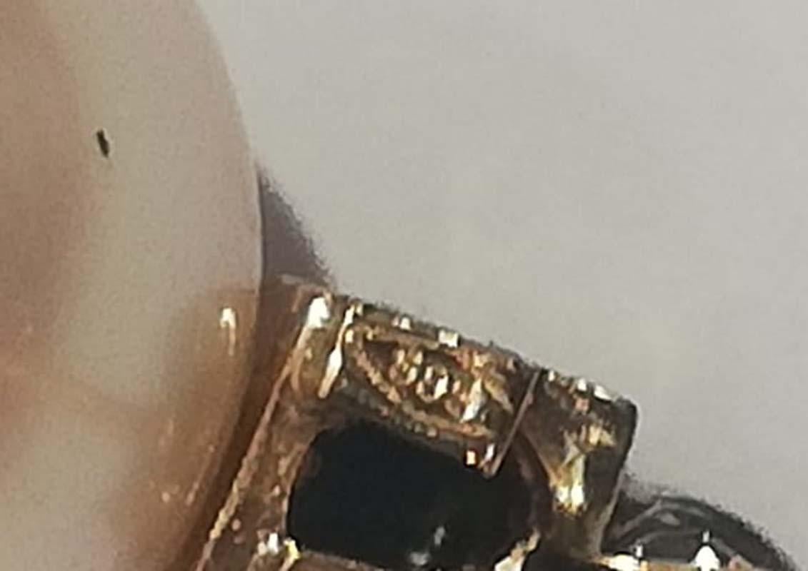 Donna Orecchini da 13 mm con perle, zaffiri, diamanti, oro rosa 14 carati. in vendita