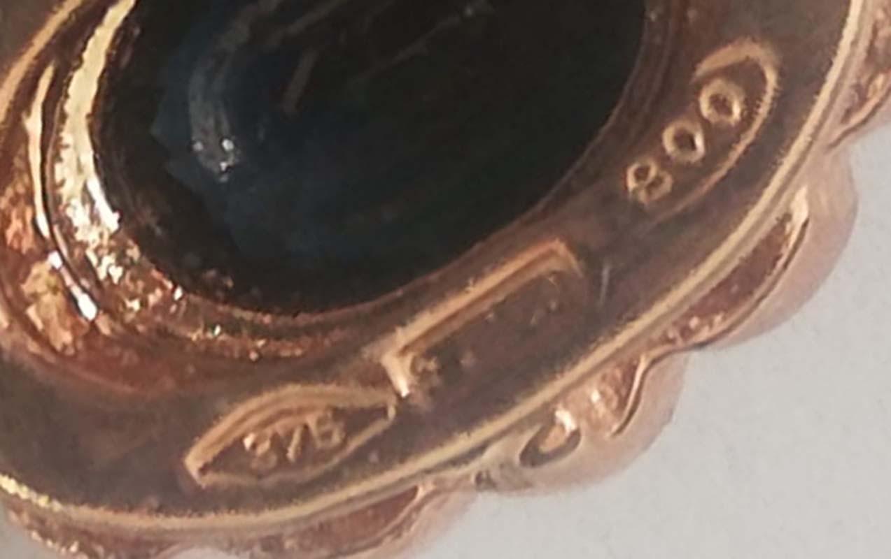 Donna Orecchini da 13 mm con perle, zaffiri, diamanti, oro rosa e argento. in vendita