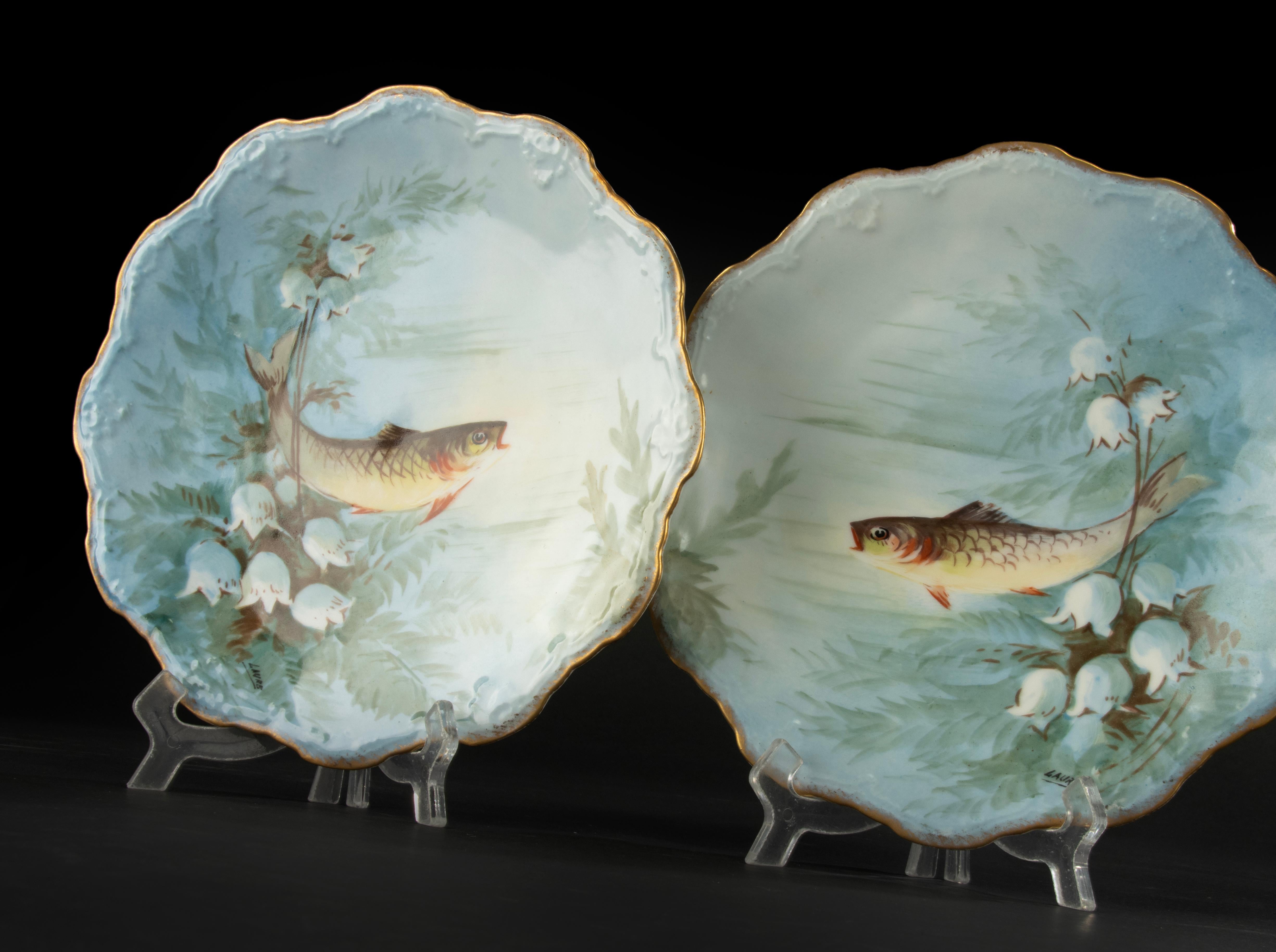 13-Piece Antique Porcelain Fish Service - Limoges 6