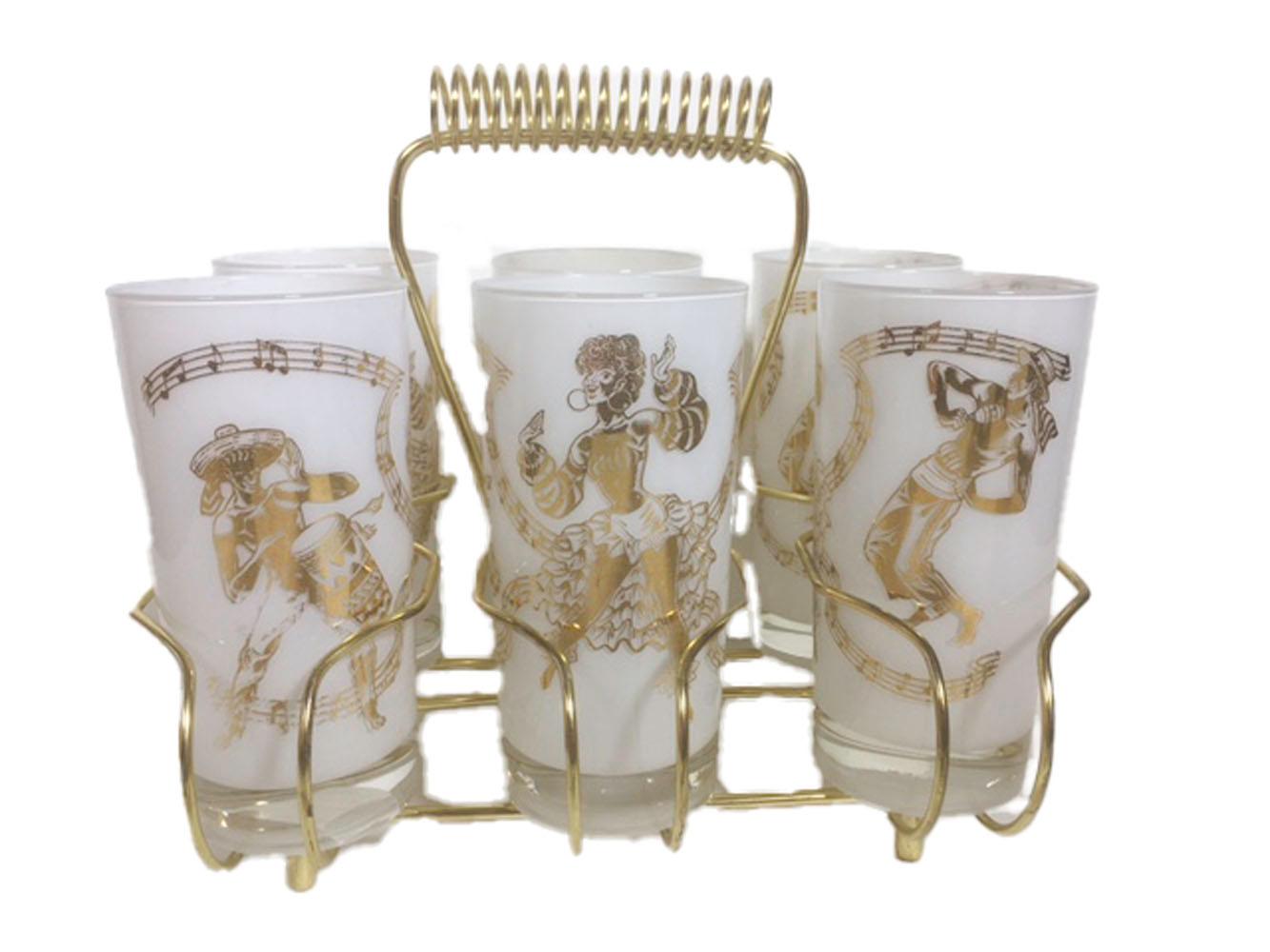 Mid-Century Modern Parure shaker, pichet et verres Calypso Performer 13 pièces pour bar et cocktail en vente