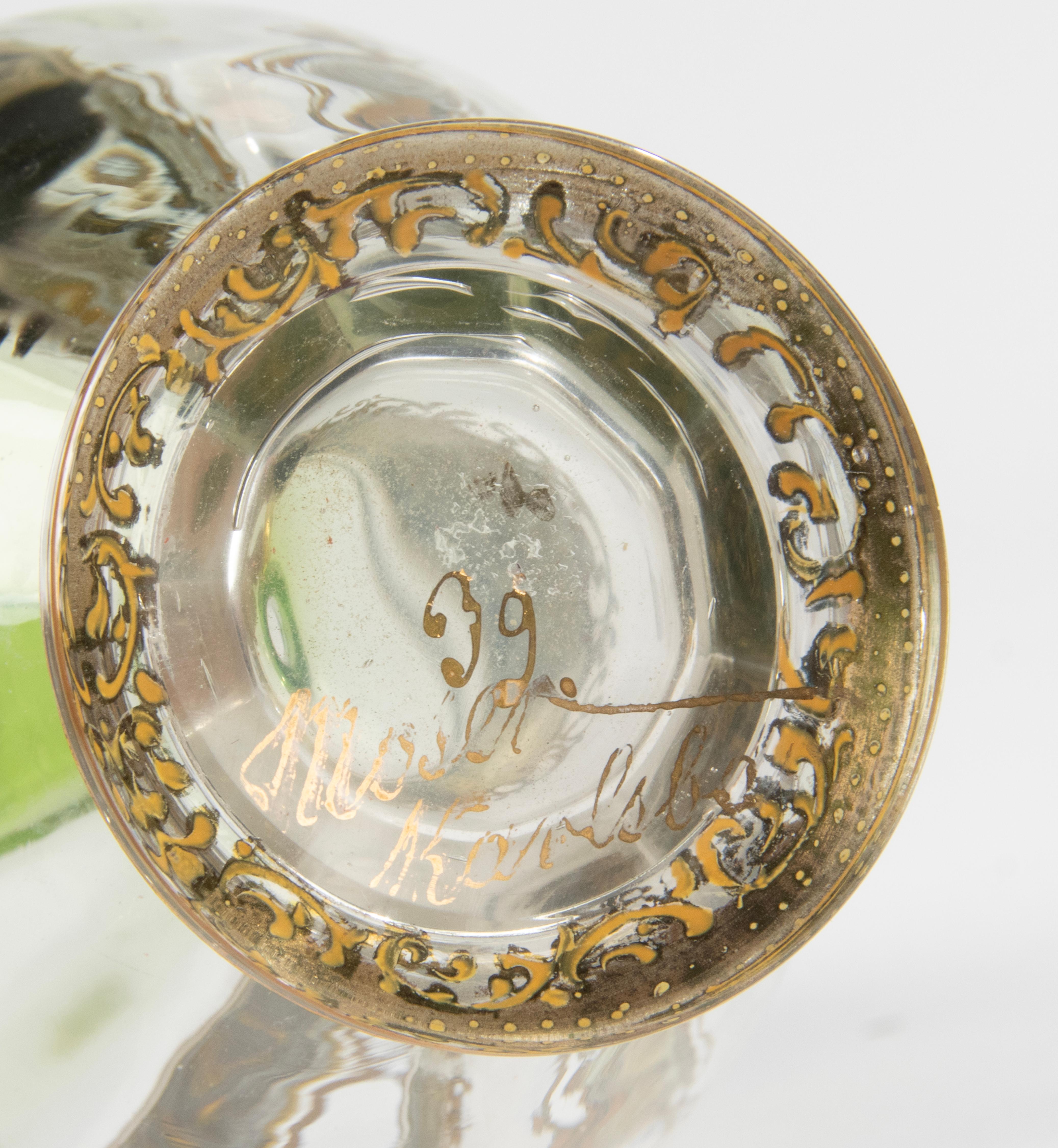 Ensemble de 13 pièces à liqueur en cristal du début du 20e siècle - Moser en vente 8