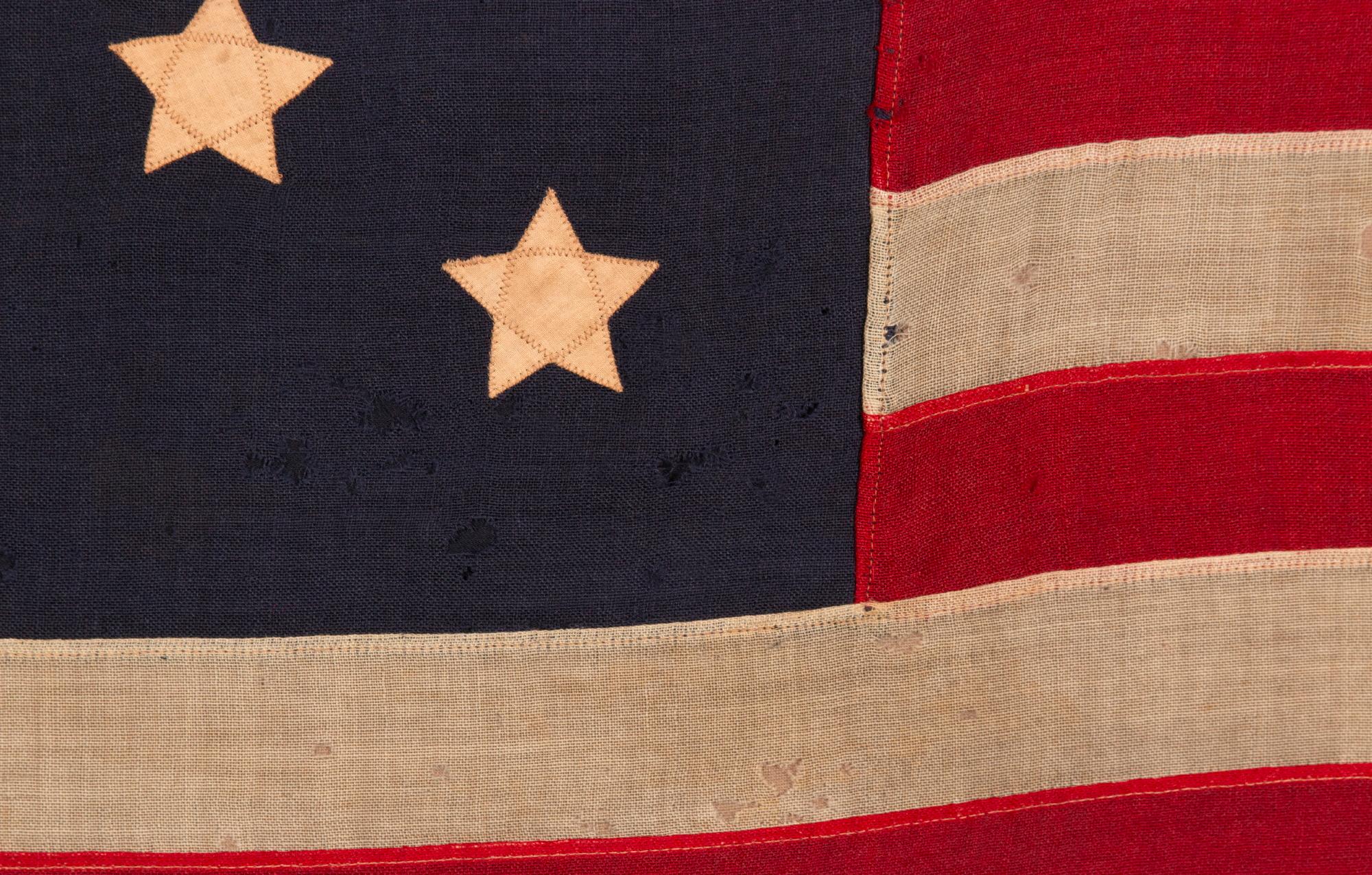 13 Star Antique American Flag , Ca 1890-1899 In Good Condition For Sale In York County, PA