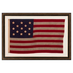 13 Star Used American Flag , Ca 1890-1899