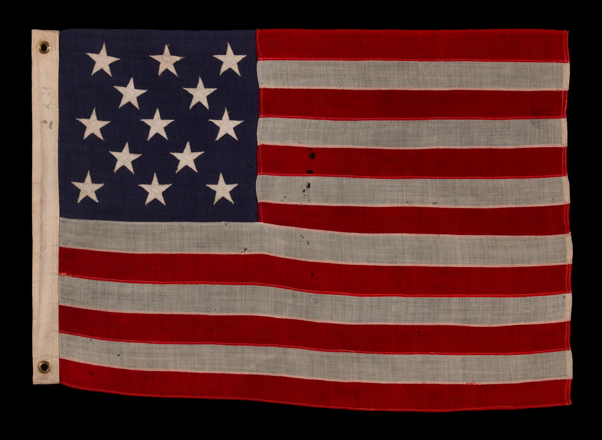 19th Century 13 Star Antique American Flag, ca 1895-1926