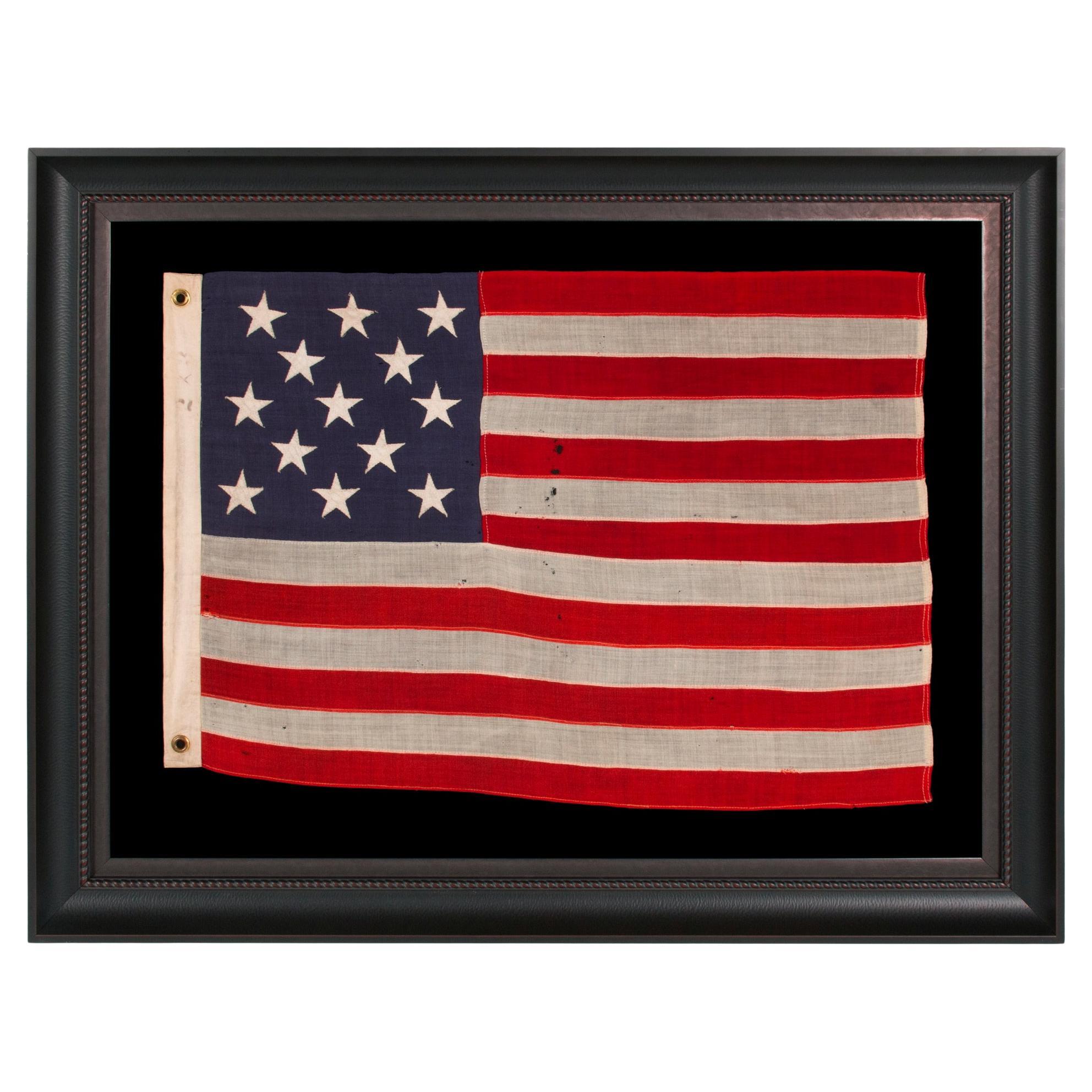 13 Star Antique American Flag, ca 1895-1926