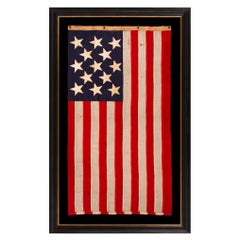 13 Star Antique American Flag in a 3-2-3-2-3 Pattern, Brooklyn Navy Yard, 1903