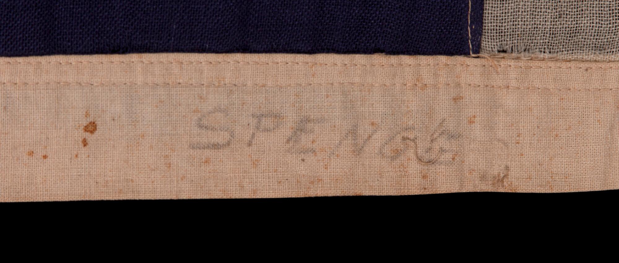 Laine Drapeau américain antique à 13 étoiles, avec inscription 