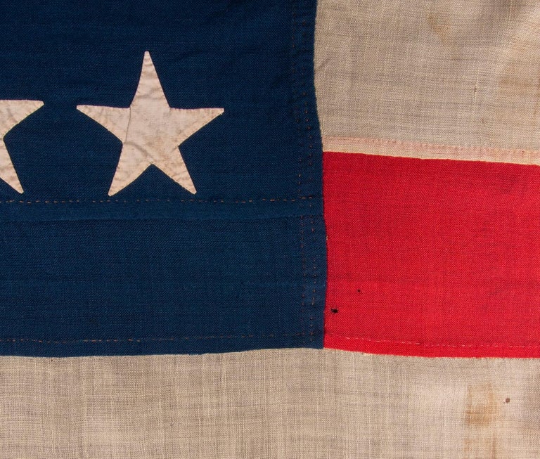 38 Star Indian Wars Era Infantry Battle Flag, Colorado Statehood, 1876-1889 In Good Condition For Sale In York County, PA