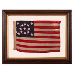 13 Star Antique American Flag, Tiny Example Among Its Counterparts, ca 1895-1926
