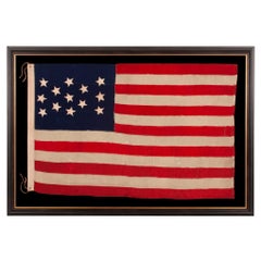 13 Star Antique American Flag with a Narrow Star Presentation, ca 1876