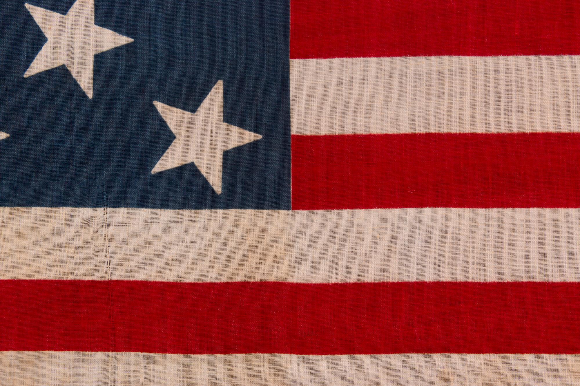 Canadian 13 Star Antique American Parade Flag, ca 1876-1899 For Sale