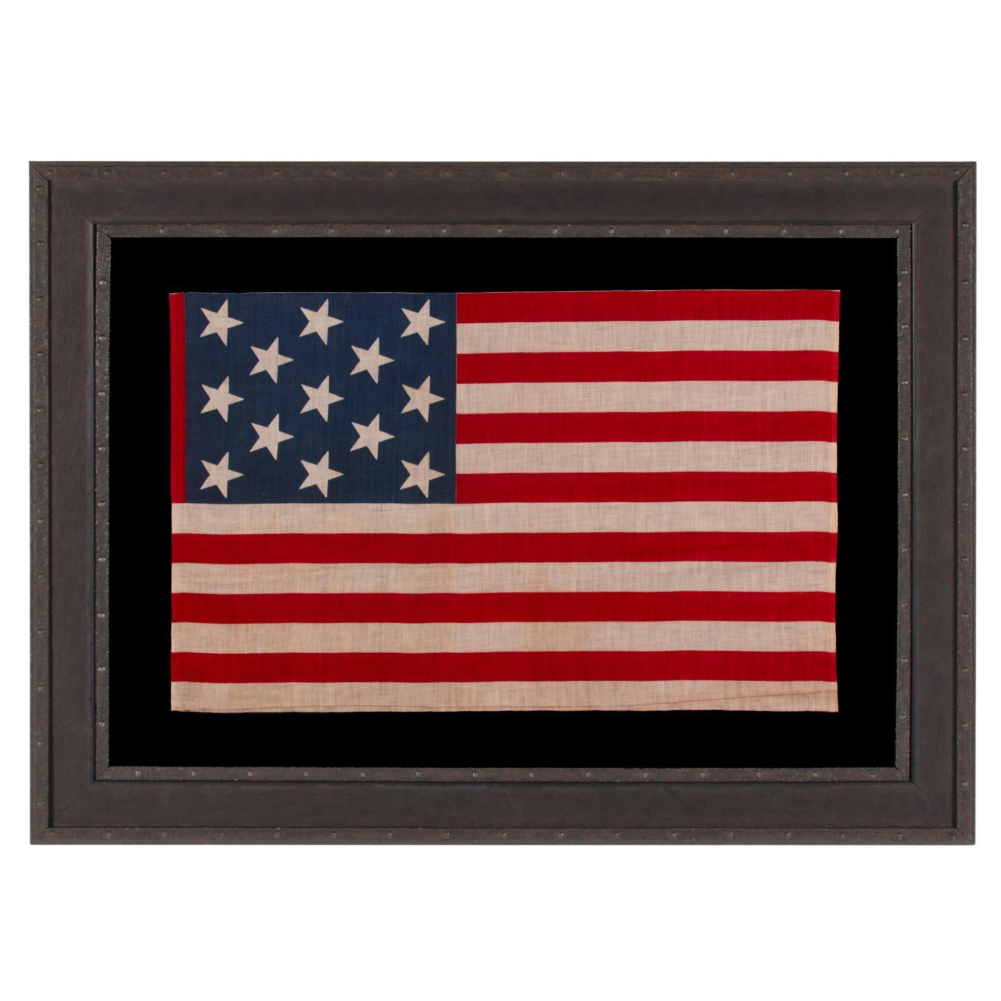 13 Star Antique American Parade Flag, ca 1876-1899