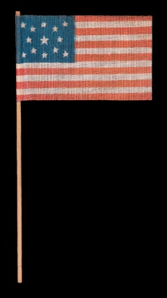 13 Star Antique American Parade Flag, ca 1876